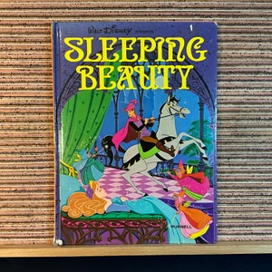 La Bella Durmiente: basada en la película de Walt Disney, contada por Jane Werner Watson - Tapa dura ilustrada grande, Purnell 2da reimpresión 1980
