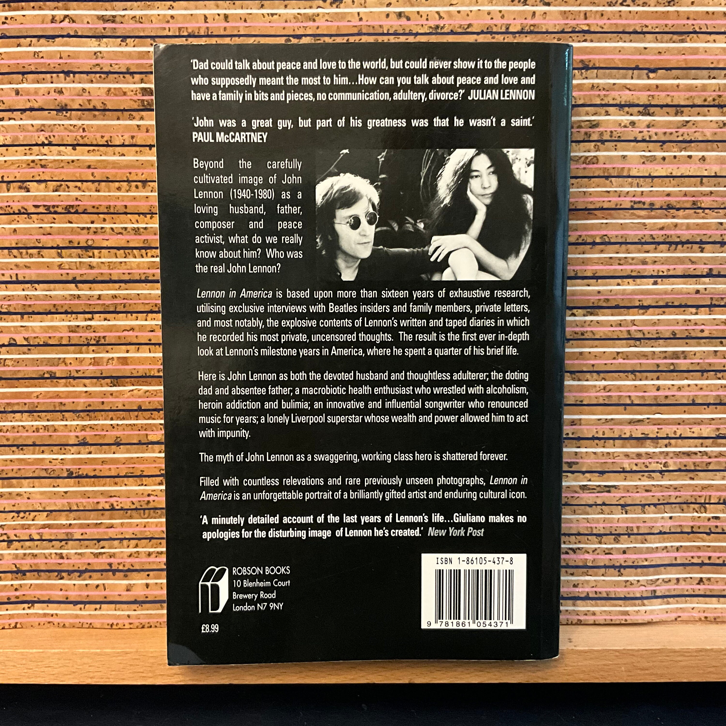 Lennon in America Paperback: First UK Edition, 2001 - Etsy