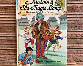 Aladdin & The Magic Lamp (Once Upon a Storytime Series), Retold and Illustrated by John Patience - Hardback, Colour Library Books, 1988