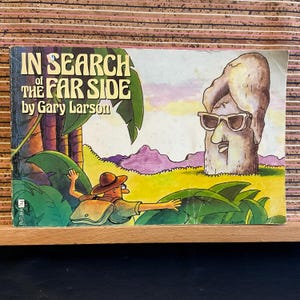 Auf der Suche nach der fernen Seite von Gary Larson - Vintage illustriertes Taschenbuch Comic, Futura, dritter Nachdruck 1990