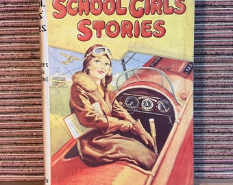 Schulmädchen 'Geschichten - Vintage Erste Ausgabe illustrierte Hardcover Kinderbuch, The Children's Press 1939
