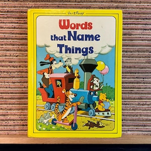 Walt Disneys Worte, die Dinge benennen - Vintage Erste US-Ausgabe illustriertes Hardcover-Kinderbuch, The Danbury Press 1976