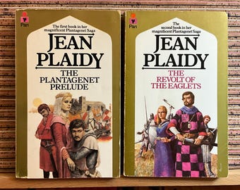 The Plantagenet Prelude and The Revolt of the Eagles, books 1&2 in the Plantagenet Saga by Jean Plaidy - Vintage UK Pan Paperbacks 1978