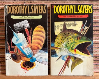 Whose Body? and Five Red Herrings by Dorothy L. Sayers - Pair of Vintage Paperback Books, NEL Books 1977 & 1979