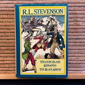 La isla del tesoro, Secuestrado, La flecha negra de Robert Louis Stevenson - Libro infantil de tapa dura ilustrado vintage, Octopus 1978