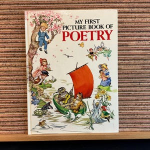 Mój pierwszy ilustrowany tomik poezji, zebrany i zilustrowany przez Rene Cloke'a - duża, twarda książka w oprawie vintage, Award Publications, 1. wznowienie 1982