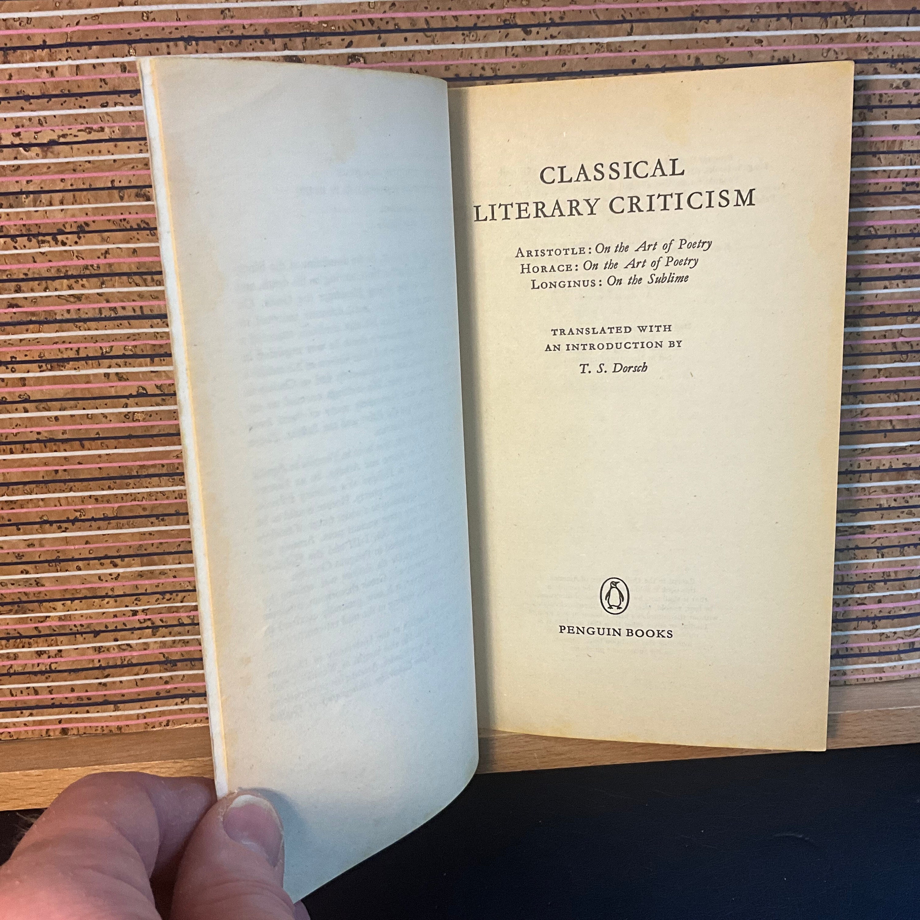Classical Literary Criticism by Aristotle, Horace, Longinus