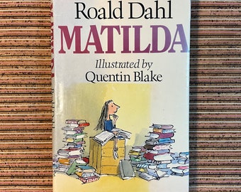 Mathilde de Roald Dahl, illustré par Quentin Blake - livre cartonné vintage britannique, Jonathan Cape Limited, onzième réimpression 1996