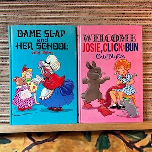 Dame Slap and Her School + Welcome Josie, Click and Bun by Enid Blyton - Pair of Vintage Illustrated Hardback Books, Dean & Son 1974