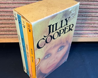 Emily, Bella, Harriet, Octavia by Jilly Cooper - 4-Volume Box Set, 4 x Vintage UK Paperback Books in Slipcase, Corgi Books 1977/78