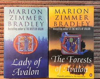 Lady of Avalon and The Forests of Avalon by Marion Zimmer Bradley - Pair of Vintage UK Paperback Books 1998