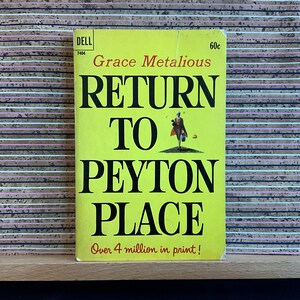 Powrót do Peyton Place autorstwa Grace Metalious - Vintage US Paperback Book, Dell, 15. wydanie, luty 1965