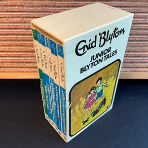 Junior Blyton Tales von Enid Blyton – 6-bändiges Box-Set mit Vintage-Taschenbüchern für Kinder im Schuber, Dragon Books, Granada Publishing 1974