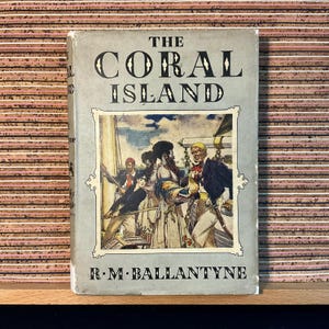 The Coral Island by R. M. Ballantyne, illustrated by Leo Bates - Vintage &quot;The Children&#39;s Illustrated Classics&quot; Edition UK Hardback Book 1954