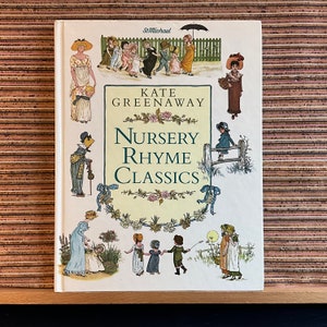 Comptines classiques pour enfants par Kate Greenaway grand livre relié vintage illustré pour enfants, St Michael, Marks and Spencer 1988 image 1