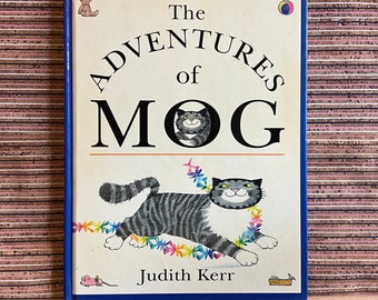 Las aventuras de Mog de Judith Kerr - Libro infantil ilustrado vintage de tapa dura, Collins 1996