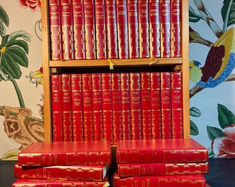 Agatha Christie: Collected Works (choose from 32 volumes) - Faux Red Leather with Gold/Silver Gilt Illustrated Hardbacks, Heron Books 1970s