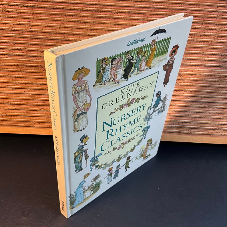 Comptines classiques pour enfants par Kate Greenaway grand livre relié vintage illustré pour enfants, St Michael, Marks and Spencer 1988 image 3