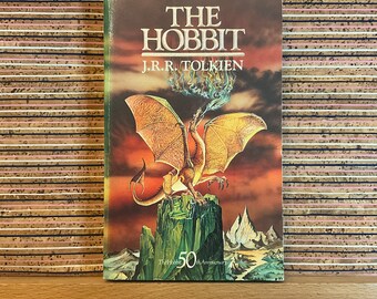 El Hobbit: 50.º aniversario Unwin Edición de bolsillo de J. R. R. Tolkien, ilustración de portada de Roger Garland - Libro de bolsillo, Unwin Hyman, 1987