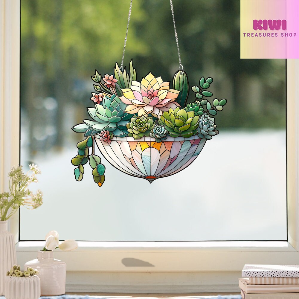 Kaktus fensterbild - Etsy.de