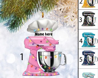 Personalized baking mixer lights christmas ornament Clearance
