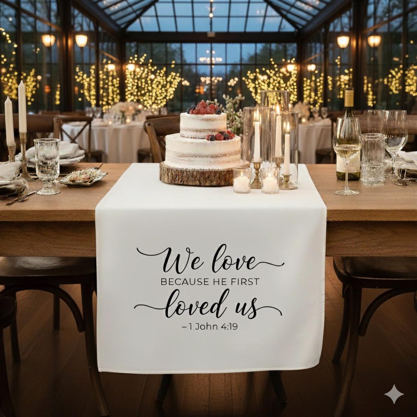 Custom Christian Wedding Table Sign: Bible Verse Reception Decor - Etsy