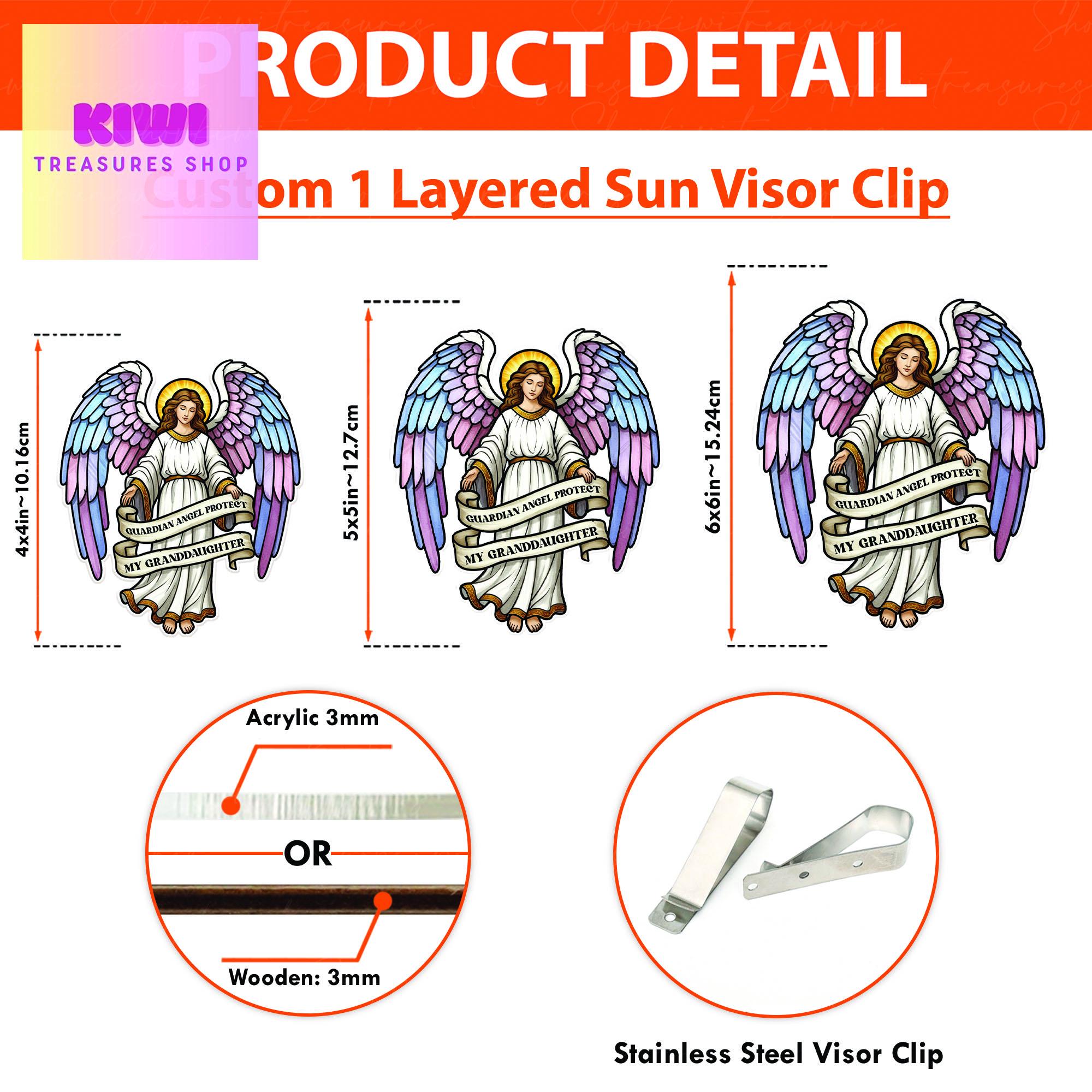 Guardian Angel Visor Clip: Granddaughter Car Accessory, Inspirational Gift  - Etsy Sweden, image size:2000x2000