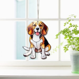 Beagles Acrylic Window Hangings, Beagles Home Decor, Beagle Gift, Gift For Dog Lover, Dog owners gift, NOT SUNCATCHER