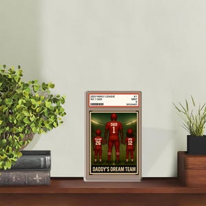 Blocco acrilico personalizzato con scritta "Football Americano" per papà afroamericano / Regalo per la squadra dei sogni di papà / Ricordo sportivo personalizzato per la festa del papà, nomi dei bambini