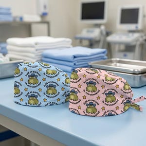 Funny Cowboy Frog Scrub Cap: Overstimulated Surgical Hat