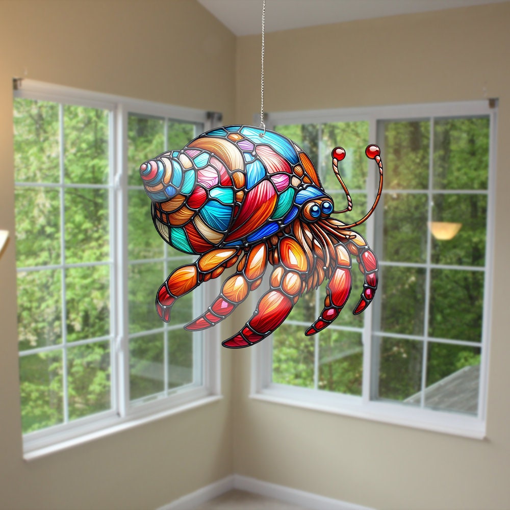 マルコリン・アート・クリスタル 貝殻 M177 A 500-pound stained glass crab sculpture at BWI Marshall Airport