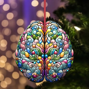Anatomisk hjärna julgransprydnad, psykologigåva