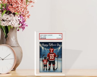 Custom Hockey Dad Acrylic Block | Father's Day Sports Gift