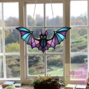 Bat Acrylic Window Hangings, Bat Lovers gift, Spooky Bat Decoration, Gothic Bat Hanging, Gift for bat lovers, Not suncatcher