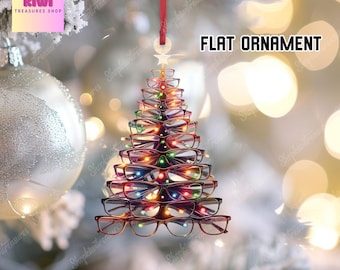 眼鏡のクリスマスツリーオーナメント、検眼ギフト