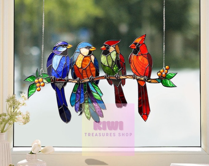 Bird of Prey Acrylic Window Hanging, Wall Art, Bird lovers gift, Bird Nerds, Mothers day gift, Birds decoraction, NOT SUNCATCHER