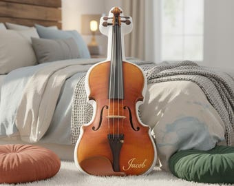 Custom String Instrument Plush Pillow: Personalized Violin Pillow Decor