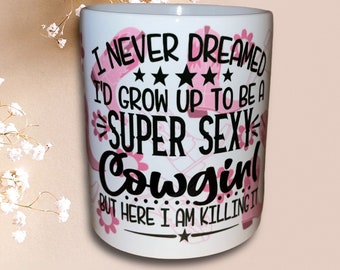 Tasse für Cowgirls Reiter Western Motiv Pink Rosa Westernreiten Geschenk Zu Weihnachten / Nikolaus / Geburtstag Reiterin Pferd Spruch lustig