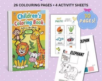 30 Printable Coloring Pages For Kids, Toddlers, Preschoolers, Coloring Book Coloring Page Preschool Kindergarten Homeschool Printables