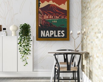Italy Naples Print - Italy Travel Poster | Travel Print |