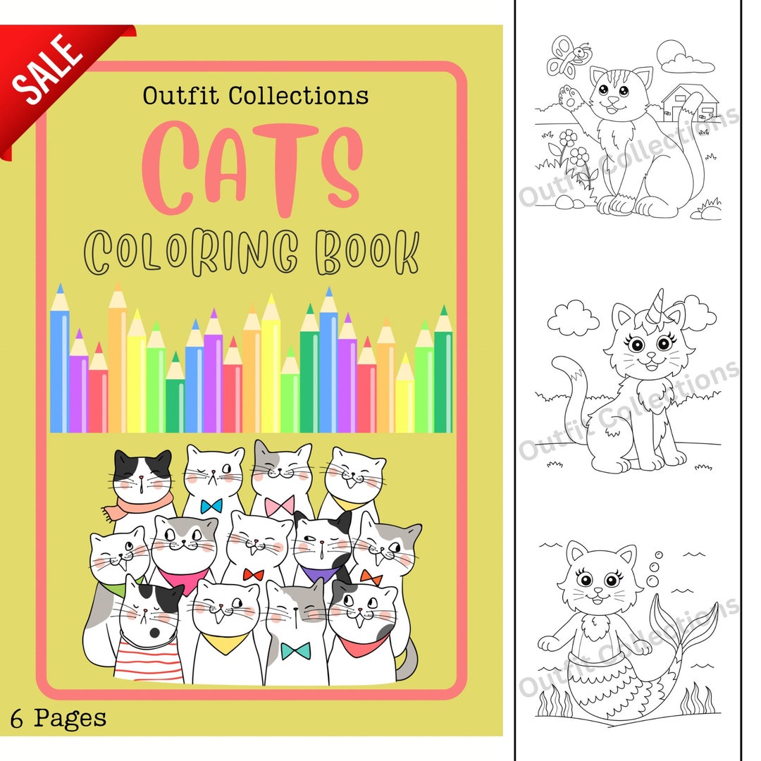 Colorbook for Kids 6 Printable Coloring Pages for Kids Kids - Etsy