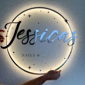 Custom Acrylic Sign, Backlit Sign, Salon Decore Sign, Lightup Sign ...