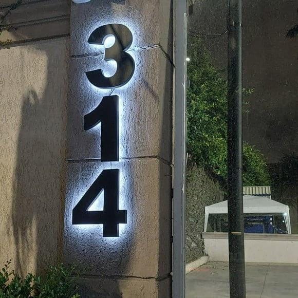 3D Backlit Number Sign, Custom Outdoor Address Sign, House Number Sign ...