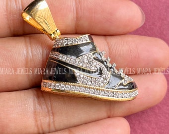 Collier Pendentif Diamant Simulé 2 Ct - Plaqué Or Jaune 14k - Chaîne 45,7 Cm - Neuf Sans Emballage