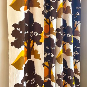 Beautiful swedish retro curtain panels, Scandinavian designer fabric Sweden, Vintage curtains 70s, 1970s, mid century, mcm, Window curtains.