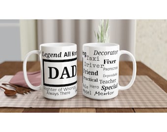 White Ceramic Mug - for Top Dads