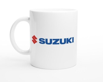 Suzuki Logo Mug - White Ceramic Coffee Cup - Dishwasher & Microwave Safe Gift