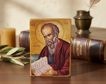 St. Moses the Prophet Handmade Wooden Icon – Orthodox Christian Art
