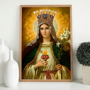 Virgin Mary - Holy Mother of God | Christian Icon | Printable Digital Download | Catholic Religious Art | Instant Download