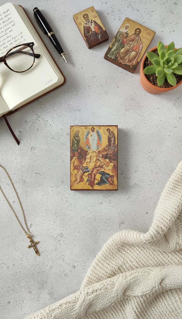 Transfiguration of Christ Wooden Icon , Orthodox Feast, Handmade - Etsy